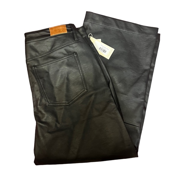 NWT Unpublished Faux Leather Greta Crop Wide Leg Pants - Picture 5 of 6